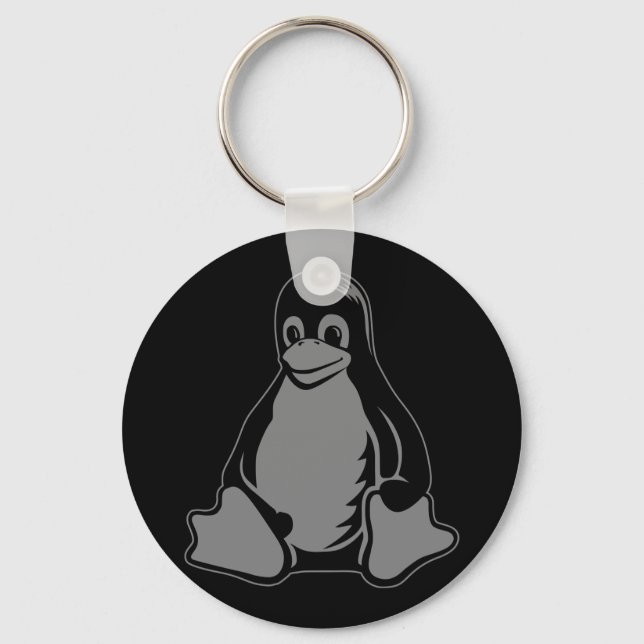 Chaveiro Tux Penguin - (Linux, Open Source, Copyleft, FSF) (Frente)
