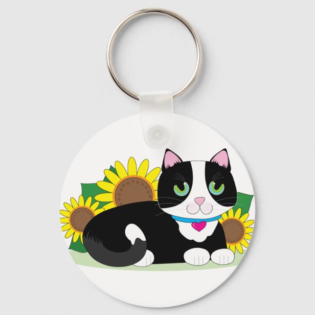 Chaveiro Tuxedo Cat (Frente)