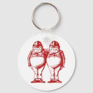 Chaveiro Tweedle Dee e Tweedle o vermelho coberto Dum