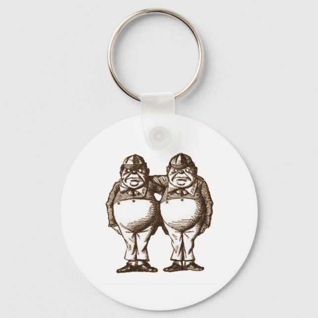 Chaveiro Tweedle Dee & Tweedle Dum Sepia (Frente)