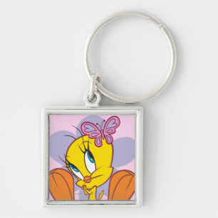 Chaveiro Tweety e borboleta