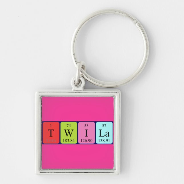 Chaveiro Twila periódica mesa name keyring (Frente)