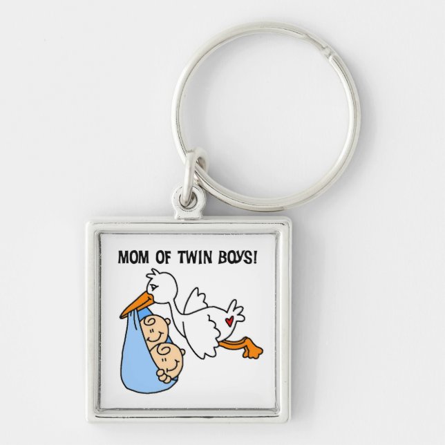 Chaveiro Twin Boys Mamãe Stork Gifts (Frente)
