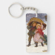 Two children in the snow by Frederick Morgan