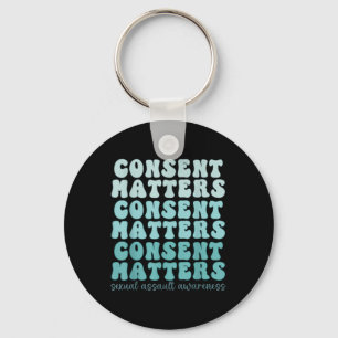 Chaveiro Ual Ault Awarness Mês Consentimento S Fita Teal