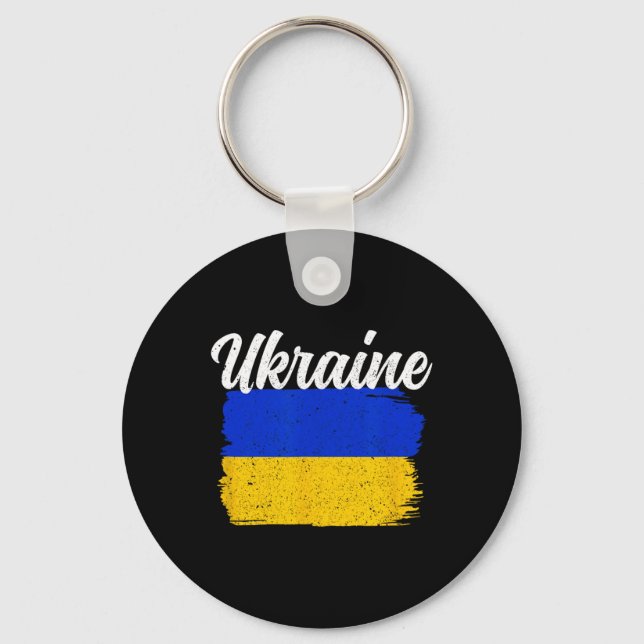 Chaveiro Ucrânia Apoio à Ucrânia Bandeira Liberdade Solidar (Frente)