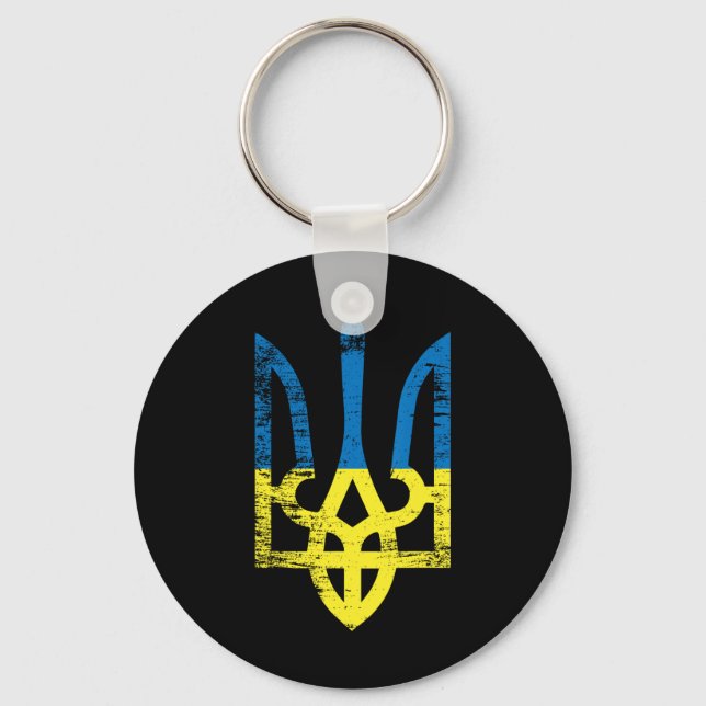 Chaveiro Ucrânia Ucraniano Kiew Trysub Bandeira 15  (Frente)