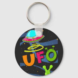 Chaveiro ufo no espaço diga oi