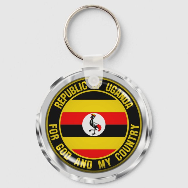 Chaveiro Uganda Round Emblem (Frente)