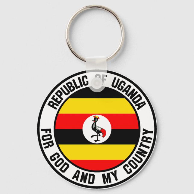 Chaveiro Uganda Round Emblem (Frente)