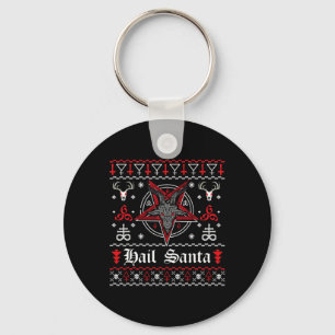 Chaveiro Ugly Christmas Sweater Hail Santa Pentagram Xmas S