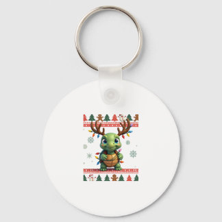 Chaveiro Ugly Xmas Sweater Style Lighting Turtle Christmas 