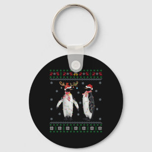 Chaveiro Ugly Xmas Tree Lights Santa Hat Penguin Chris