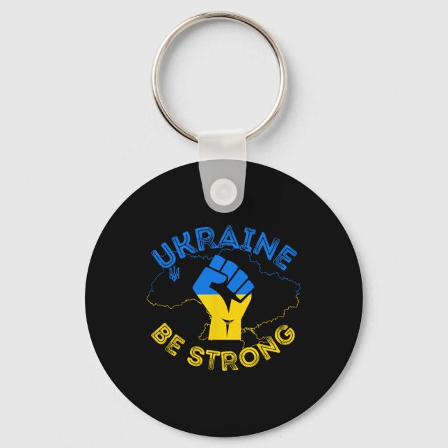 Chaveiro Ukraine Be Strong Support Ukraine Stand With Ukrai (Frente)