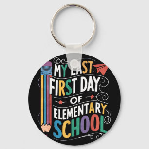 Chaveiro Último primeiro dia de escola primária engraçado v