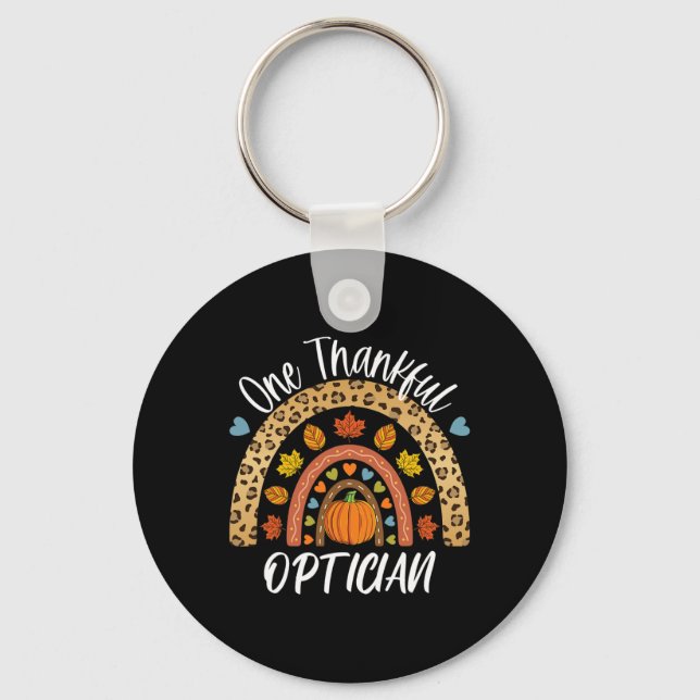 Chaveiro Um agradecido Opticista Cute Rainbow Fall (Frente)