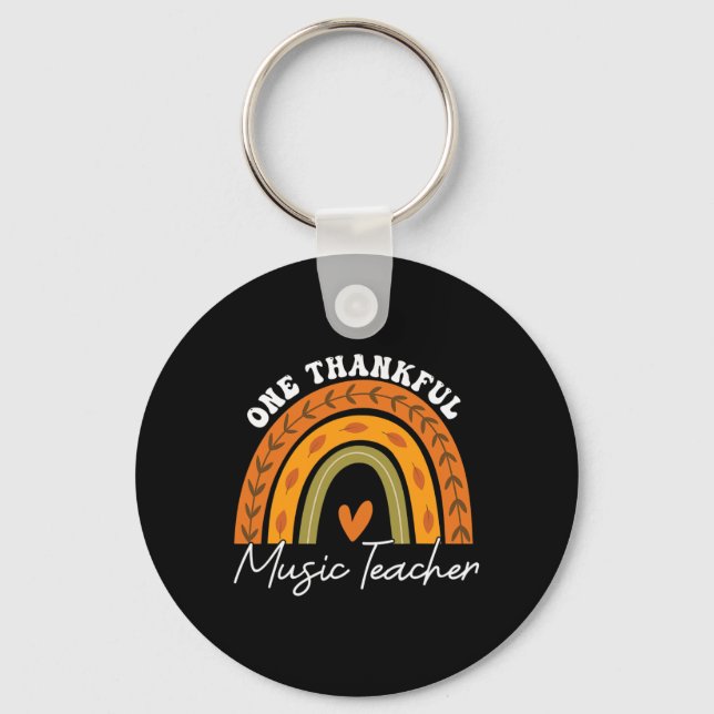 Chaveiro Um agradecido professor de música Rainbow Fall Gra (Frente)