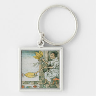 Chaveiro Um artesão asteca da pena