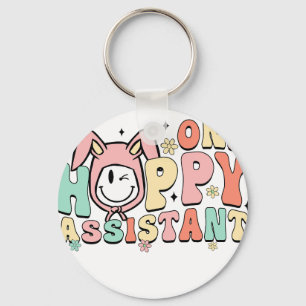 Chaveiro um assistente feliz, retrô, vintage