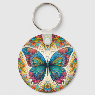 Chaveiro Um Balé Arco-Íris de Borboleta