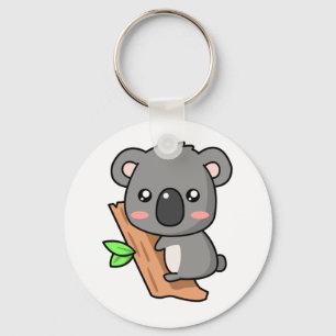 Chaveiro Um belo desenho de Koala Urso na Árvore Eucalyptus