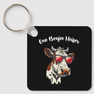 Chaveiro Um Boujee Heifer Funny Cow Vintage Retro