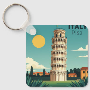 Chaveiro Um Cartaz de Viagem Clássico Nostálgico – Pisa Itá