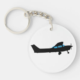 Chaveiro Um Cessna na silhueta