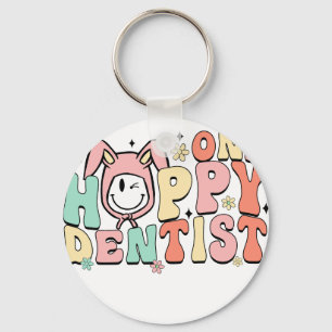 Chaveiro um dentista feliz, retrô, vintage