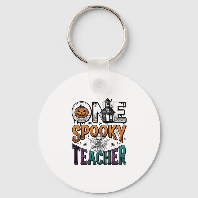 Chaveiro Um Design de Vetor de Halloween de um Professor As (Frente)