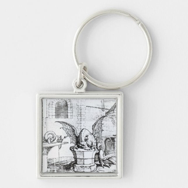 Chaveiro Um dragão em uma oficina (Frente)