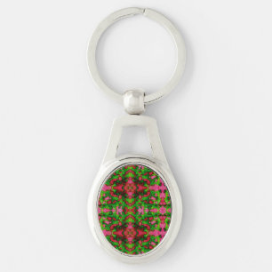 Chaveiro Um estudo em rosa e verde