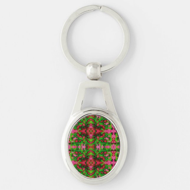 Chaveiro Um estudo em rosa e verde (Frente)