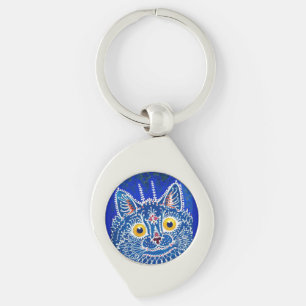 Chaveiro Um gato em estilo gótico por Louis Wain