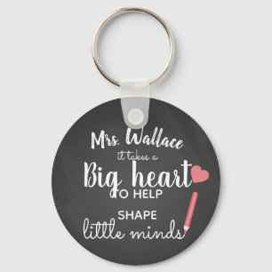 Chaveiro um grande coração para ensinar moda aos professore