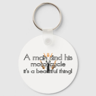 Chaveiro Um homem e sua motocicleta