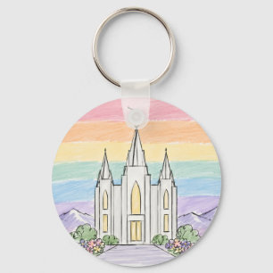 Chaveiro Um Lugar Celestial de Paz Bela Templo Mórmon U