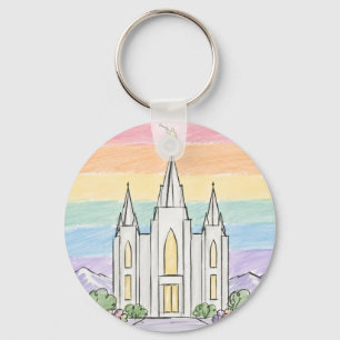 Chaveiro Um Lugar Celestial de Paz Bela Templo Mórmon U