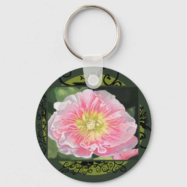 Chaveiro Um Malva Rosa Suave e Creme_0165 (Frente)