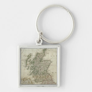 Chaveiro Um mapa completo das Ilhas Britânicas