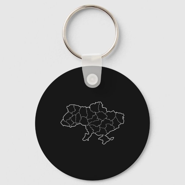 Chaveiro Um Mapa Ucraniano País Ucrânia  (Frente)