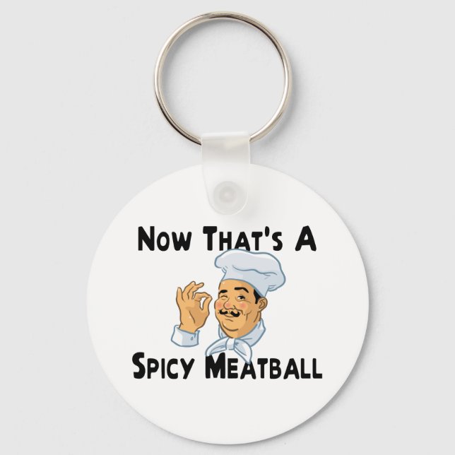 Chaveiro Um Meatball picante (Frente)