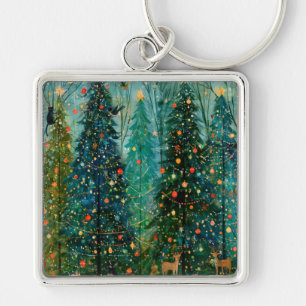 Chaveiro Um Natal Floresta de Contos de Fadas Encantado