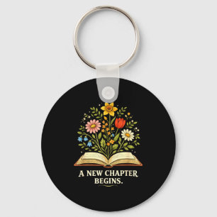 Chaveiro Um novo capítulo começa amante de livros inspirand