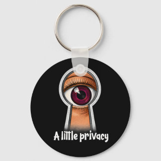 Chaveiro Um Olho Olhando pela Chave com um Pouco de Privaci