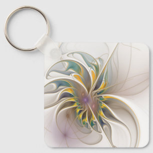 Chaveiro Um ornamento fractal colorido. Abstrato