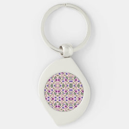 Chaveiro Um porta-chaves elegante com um padrão floral redo
