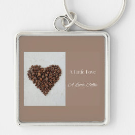 Chaveiro Um Pouco de Amor Um Pouco de Café, Presente para A