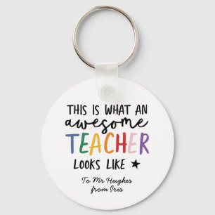 Chaveiro Um presente de arco-íris para a tipografia moderna