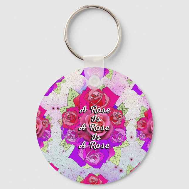 Chaveiro Um Rosa é um Rosa é um Rosa (Frente)